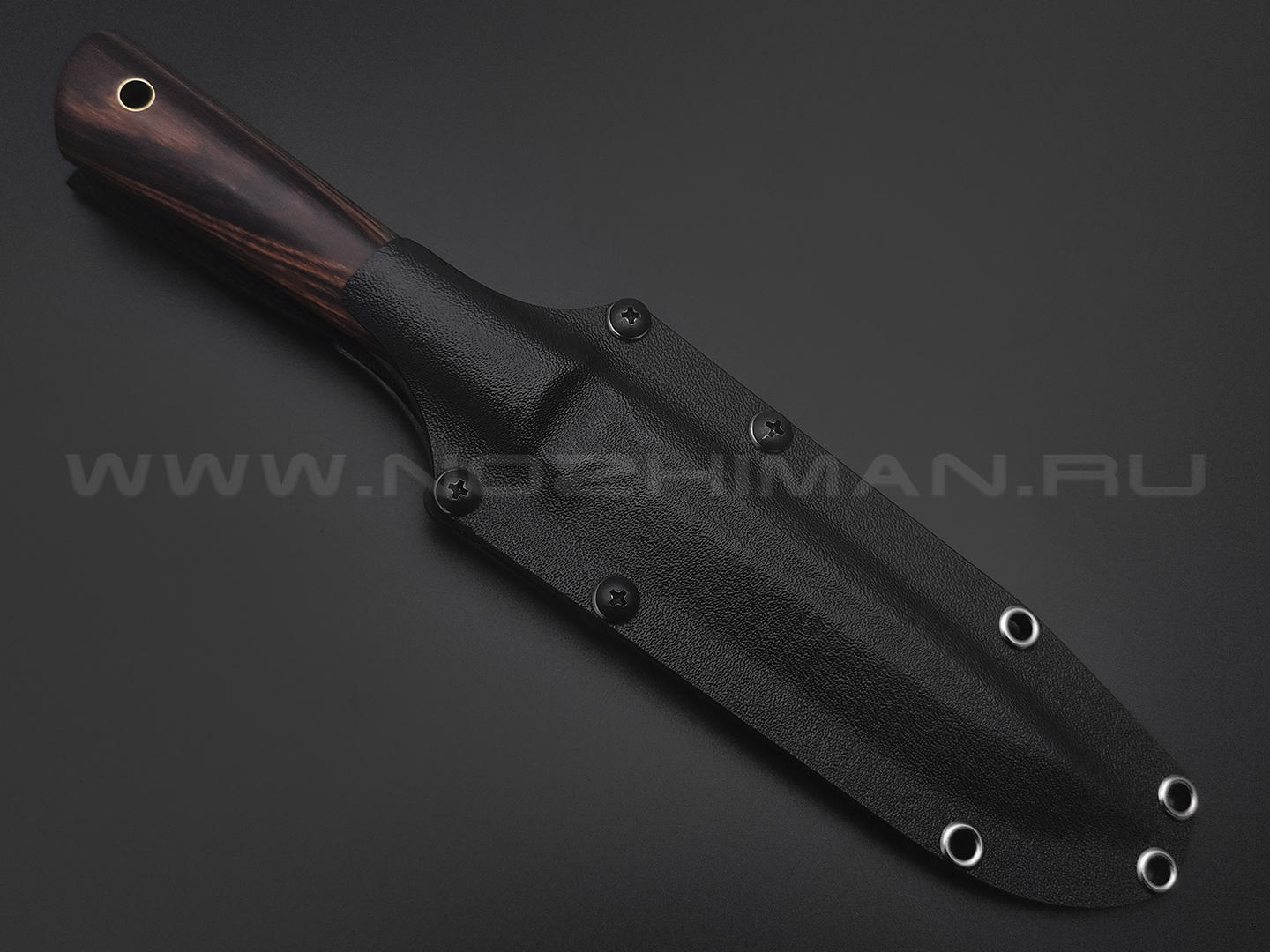 Волчий Век нож Слон Custom сталь PGK WA травление, рукоять Айронвуд, carbon fiber