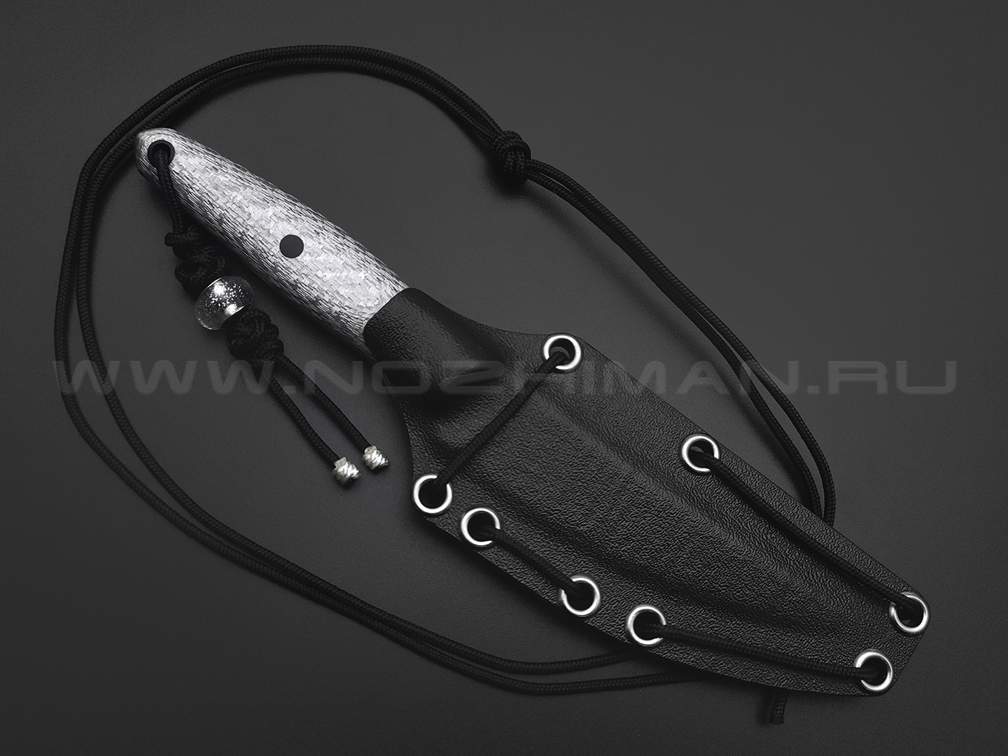 Волчий Век нож Перс сталь Custom MELT ручной сатин, рукоять Silver Twill, carbon fiber