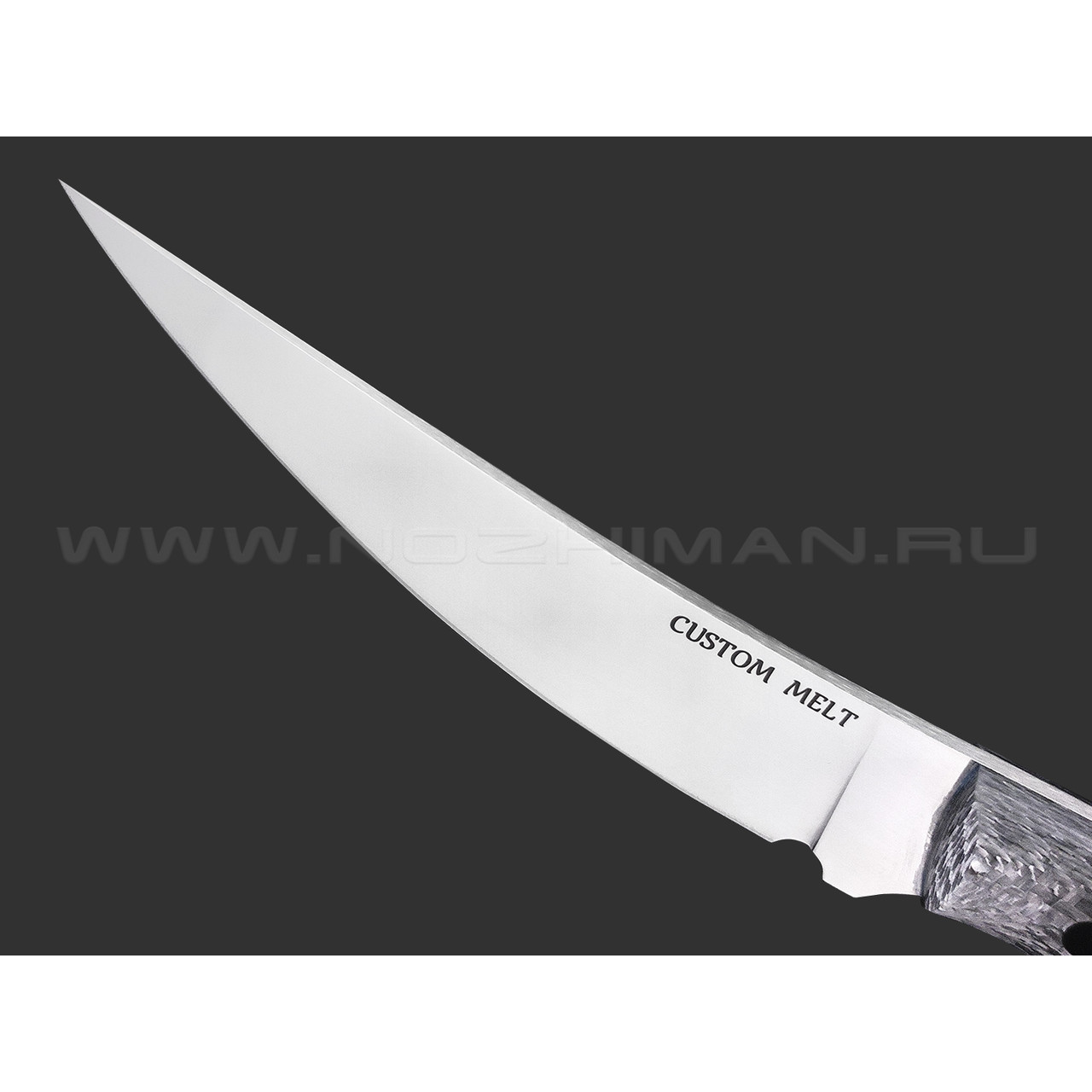 Волчий Век нож Перс сталь Custom MELT ручной сатин, рукоять Silver Twill, carbon fiber