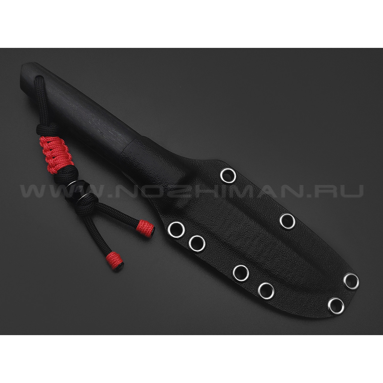 Волчий Век нож Слоненок Custom сталь CPM S125V WA satin, рукоять Black wood, позвонок кита, carbon fiber