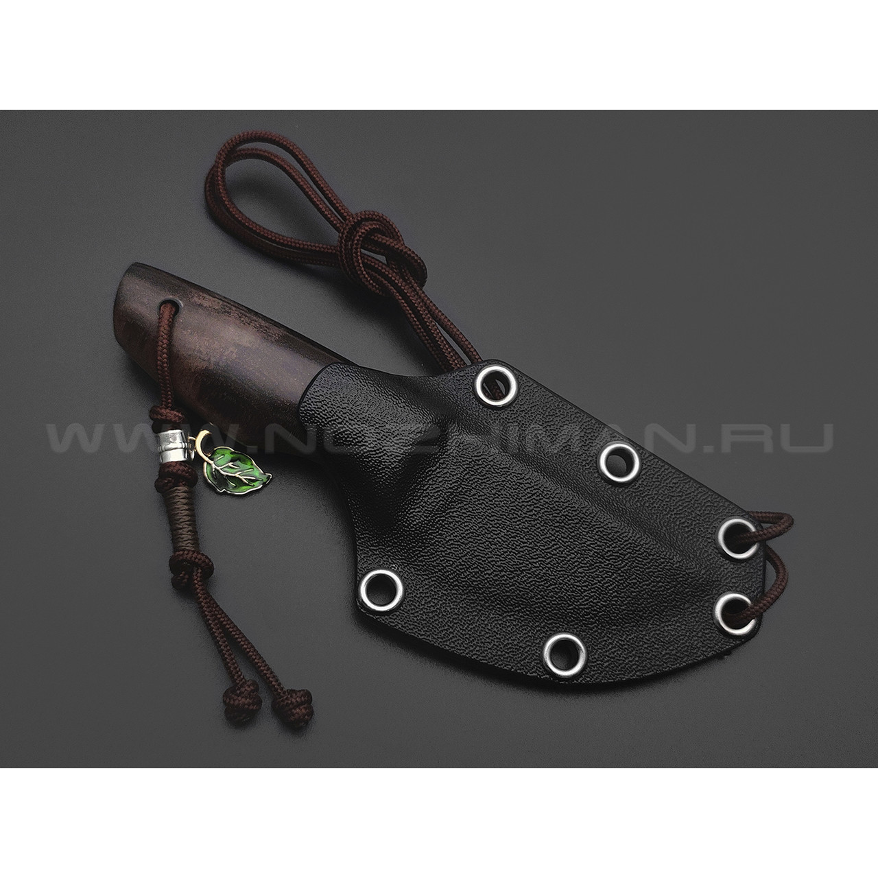 Волчий Век нож Слоненок Custom сталь N690 WA satin, рукоять Стаб. корень ясеня, G10