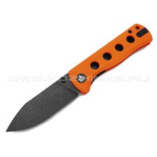QSP складной нож Canary folder QS150-B2 сталь 14C28N блэквош, рукоять G10 оранжевый