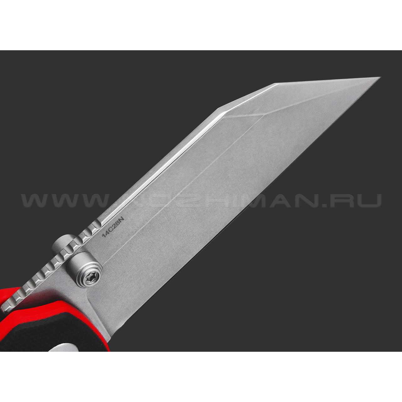 Нож QSP Swordfish QS149-A1 сталь 14C28N стоунвош, рукоять G10 black & red