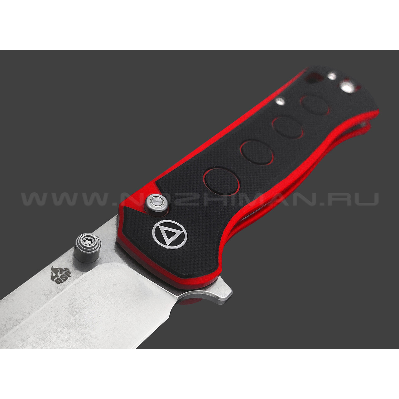Нож QSP Swordfish QS149-A1 сталь 14C28N стоунвош, рукоять G10 black & red