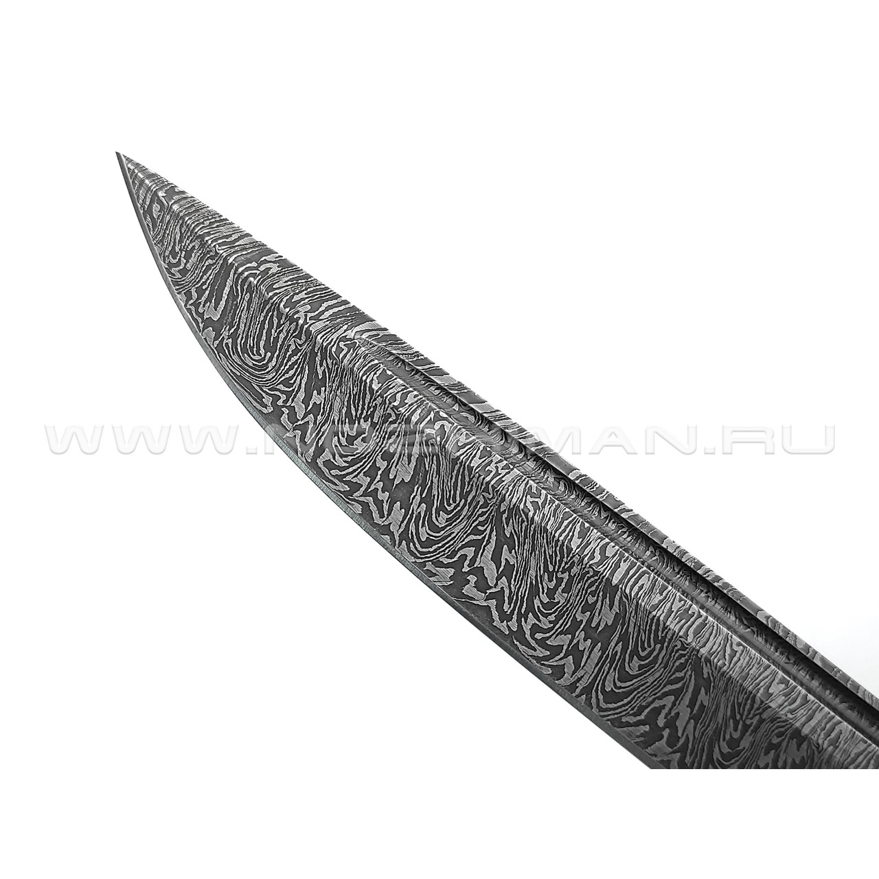 Эхо нож Викинг сталь Дамаск, рукоять Черное дерево, бронза, серебро