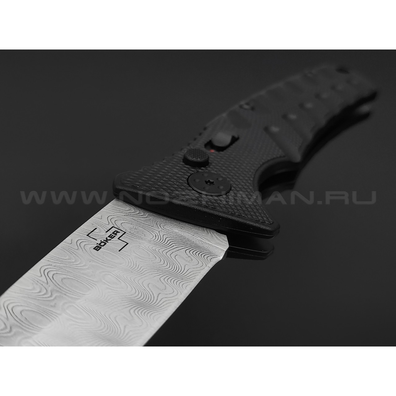Нож Boker Plus Strike Damast 01BO507DAM сталь Damascus, рукоять Aluminum 6061-T6
