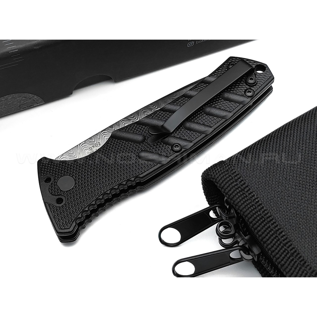 Нож Boker Plus Strike Damast 01BO507DAM сталь Damascus, рукоять Aluminum 6061-T6