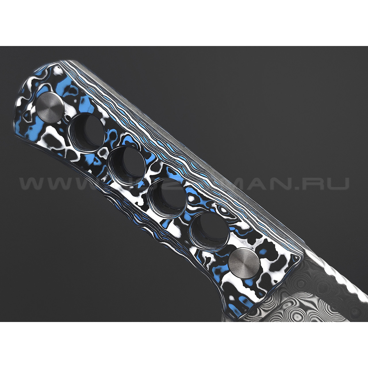 Нож QSP Canary Neck Knife QS141-I сталь Damascus, рукоять Carbon fiber Colorful