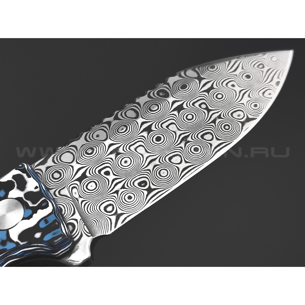 Нож QSP Canary Neck Knife QS141-I сталь Damascus, рукоять Carbon fiber Colorful