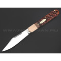 Нож Kershaw Culpepper Brown Bone 4383BJB сталь D2, рукоять Кость, медь, латунь
