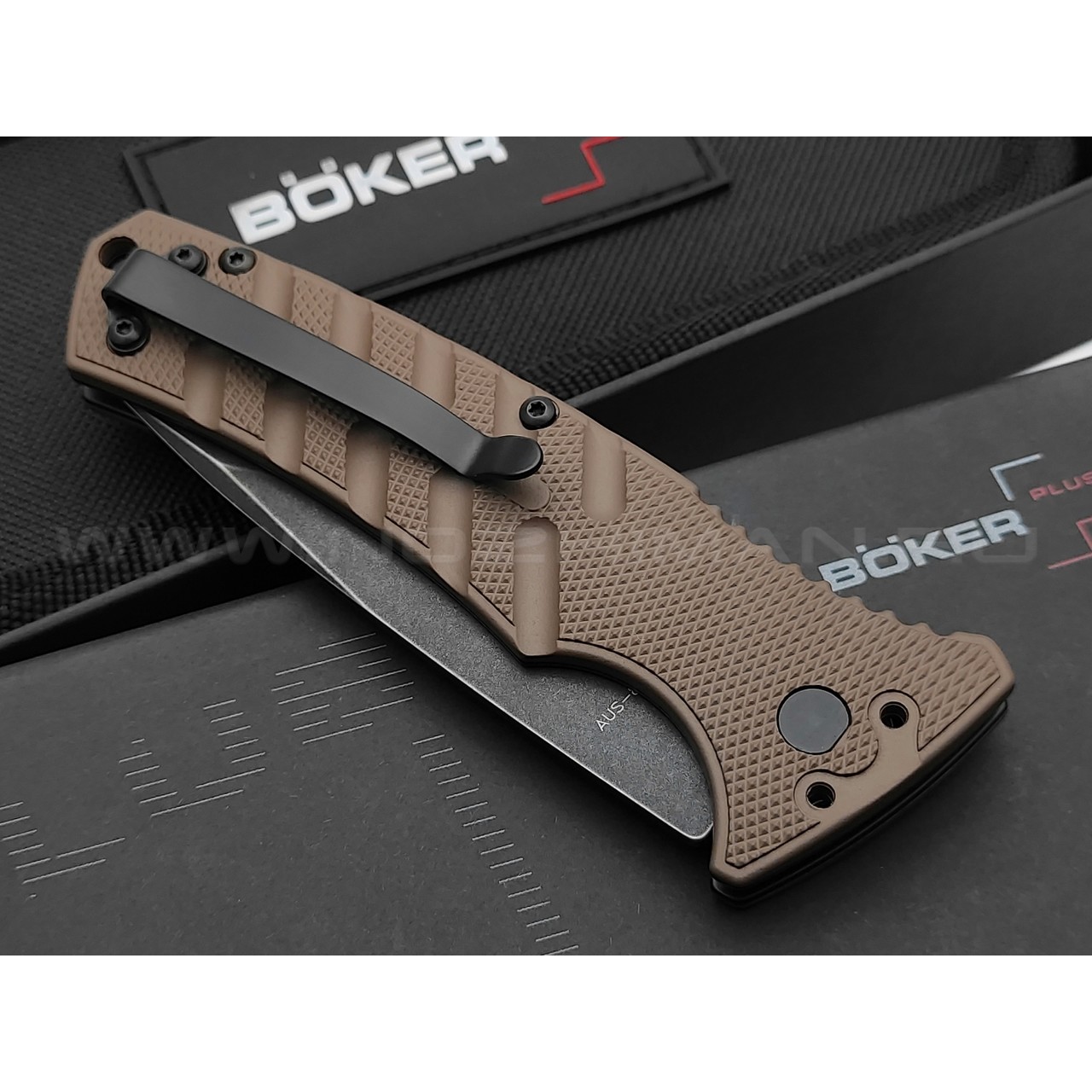 Нож Boker Plus Strike Coyote Spearpoint 01BO424, сталь Aus 8, рукоять Aluminum 6061 T-6