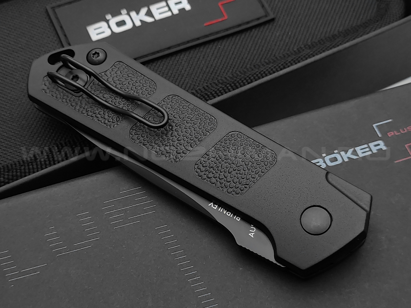 Нож Boker 01BO951 Kihon Auto Black сталь Aus-8, рукоять aluminium 6061-T6