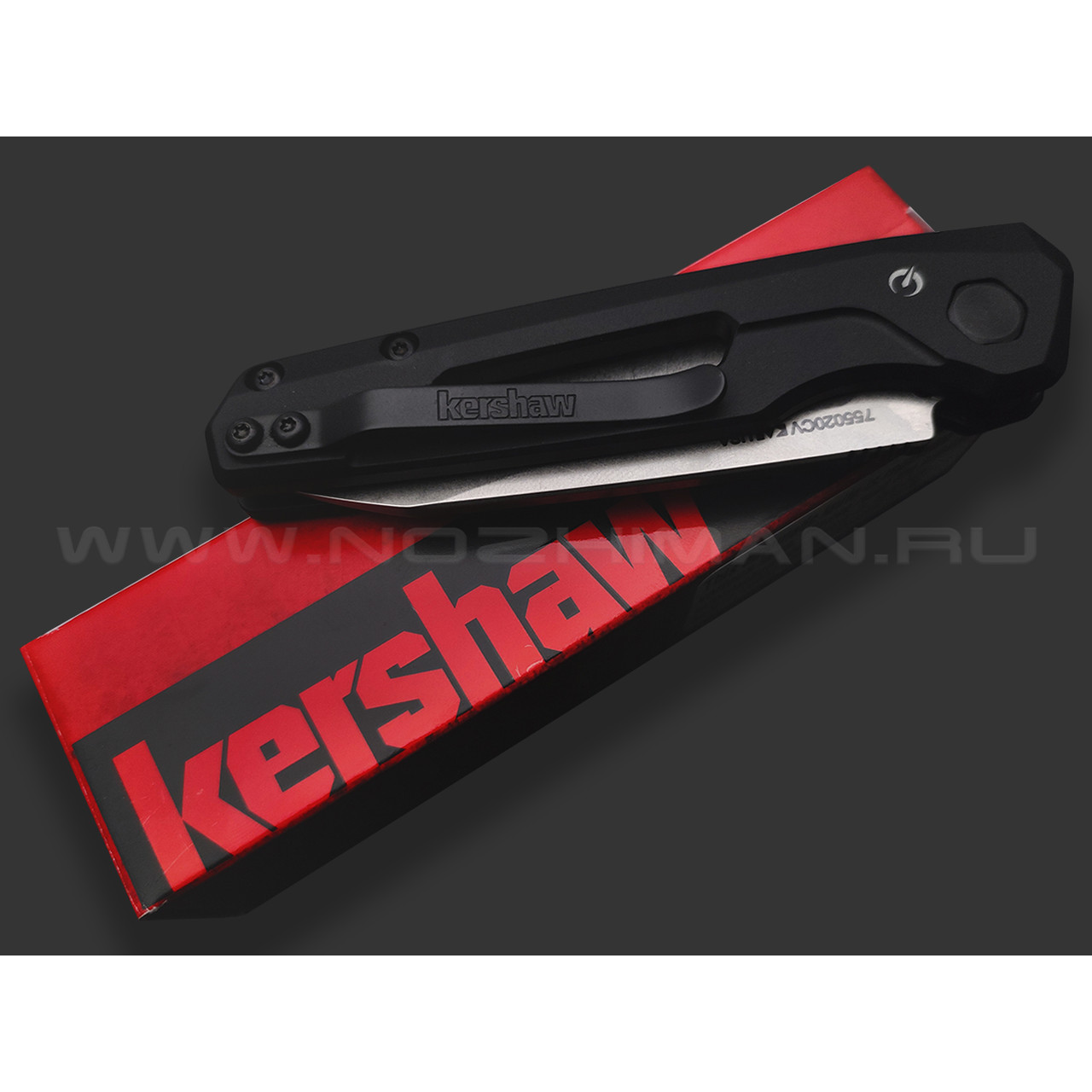 Нож Kershaw Launch 11 7550 20CV сталь CPM 20CV стоунвош, рукоять Aluminium 6061-T-6 black, Carbon fiber