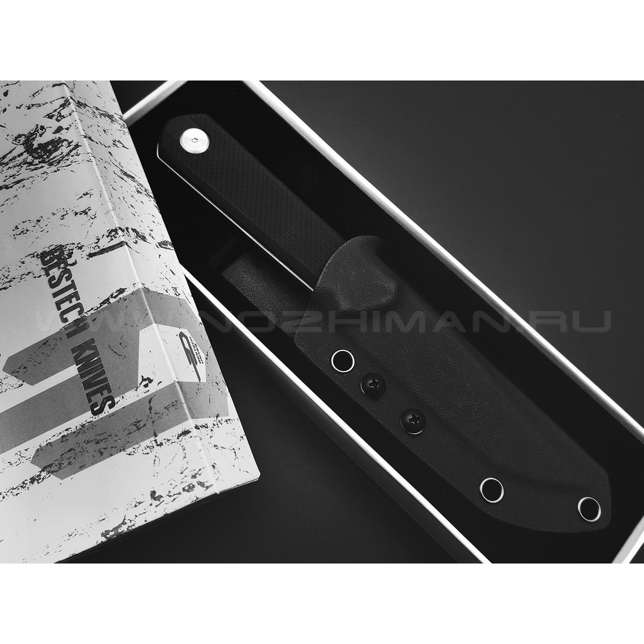 Нож Bestech Hedron BFK02A сталь D2 стоунвош, рукоять G10 black