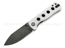 Нож QSP Canary folder QS150-G2 сталь 14C28N black, рукоять G10 white