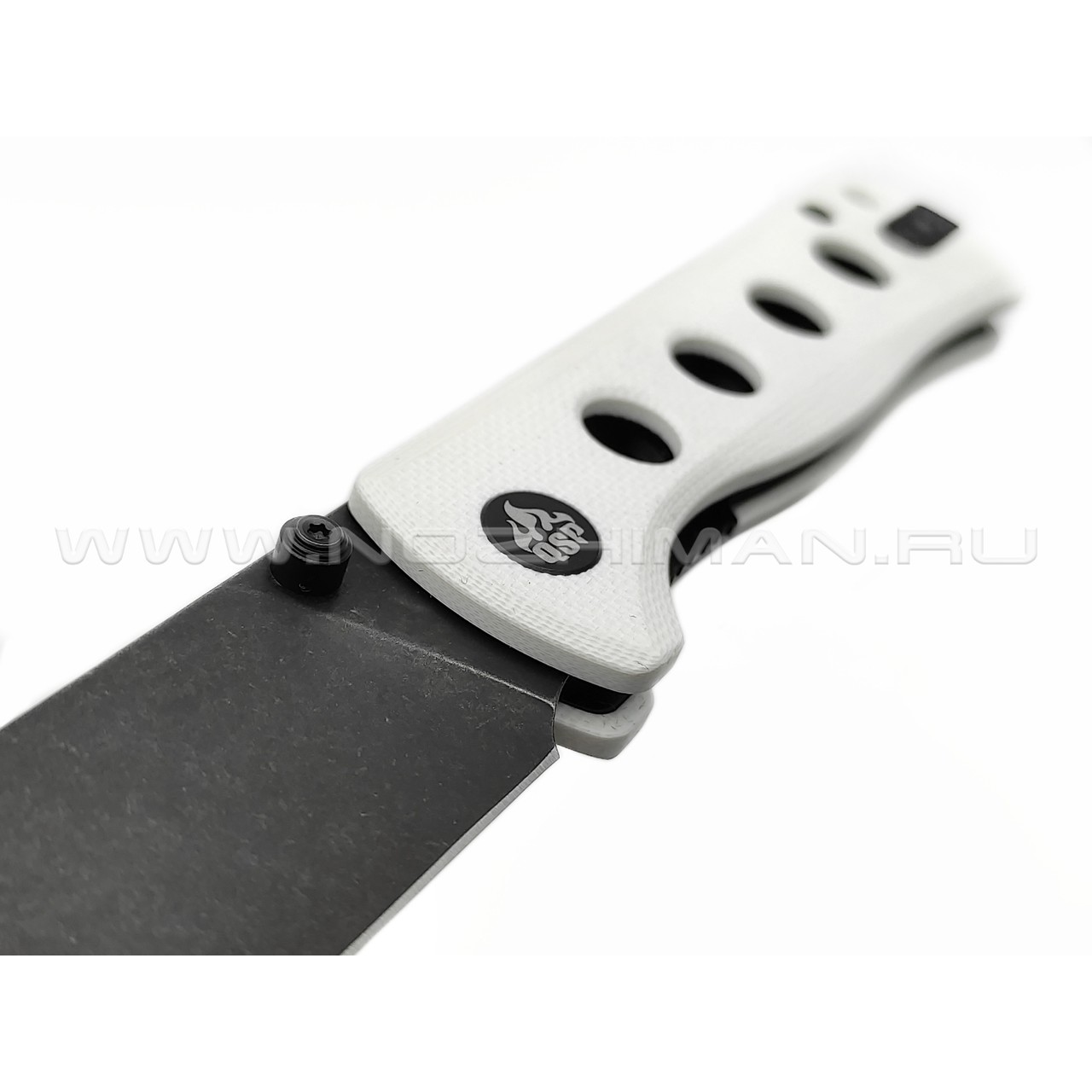 Нож QSP Canary folder QS150-G2 сталь 14C28N black, рукоять G10 white