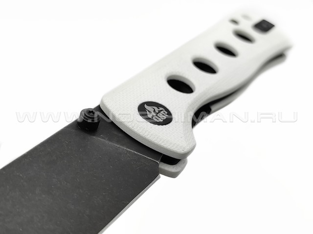 Нож QSP Canary folder QS150-G2 сталь 14C28N black, рукоять G10 white
