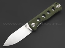 Нож QSP Canary folder QS150-F1 сталь 14C28N stonewash, рукоять G10 green