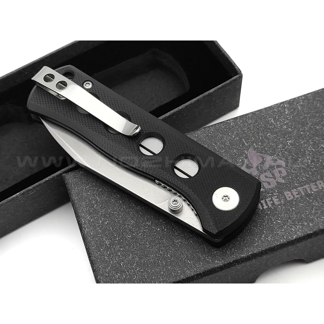 Нож QSP Canary folder QS150-A1 сталь 14C28N стоунвош, рукоять G10 black