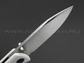 Нож QSP Canary folder QS150-G1 сталь 14C28N stonewash, рукоять G10 white
