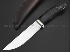 Кметь нож Панцуй сталь Bohler K340, рукоять Micarta black & olive, мельхиор