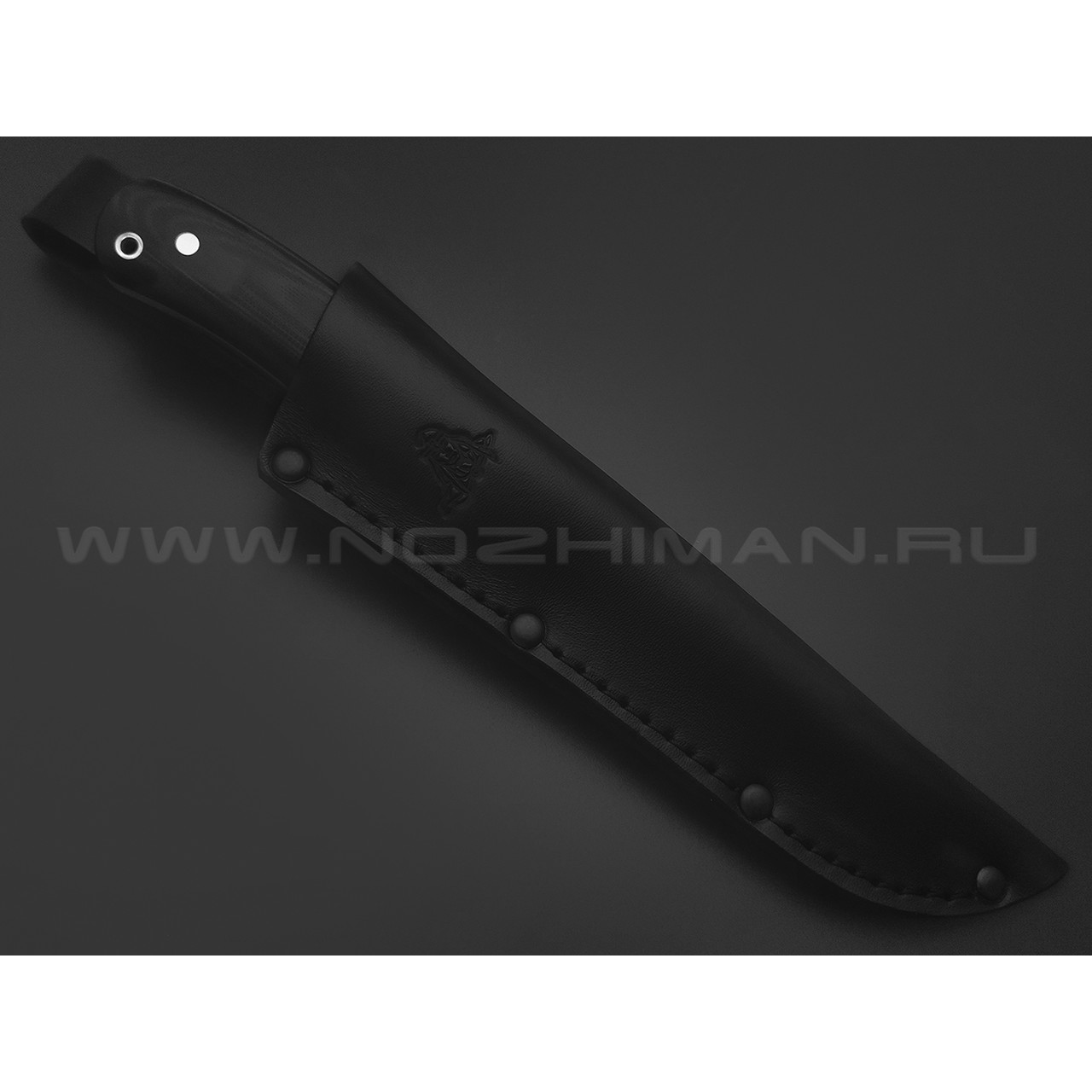Кметь нож Акула сталь Bohler S390 хром, рукоять G10 black