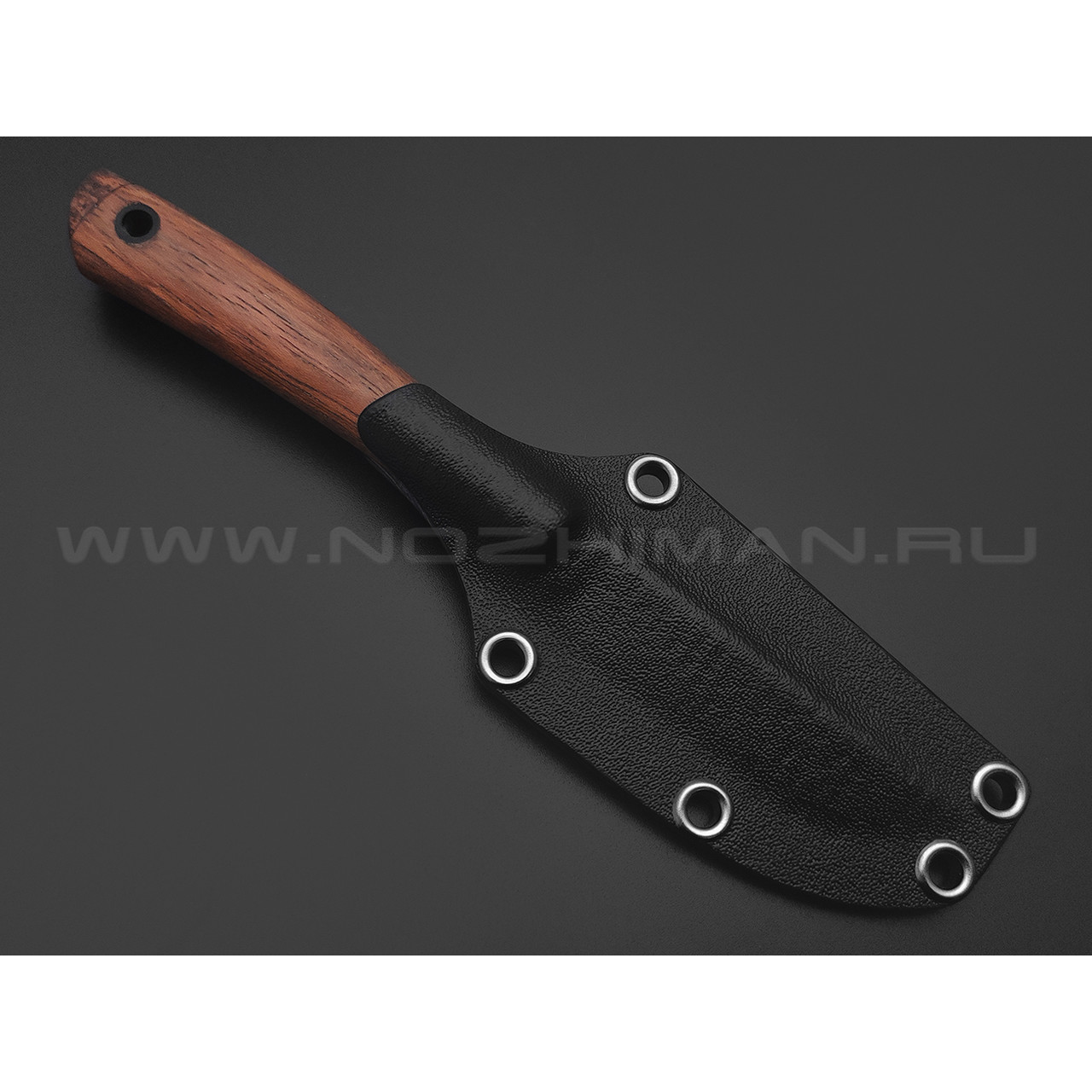 Богдан Гоготов нож NBG-49 сталь M398 травление, рукоять Красный эбен, timascus