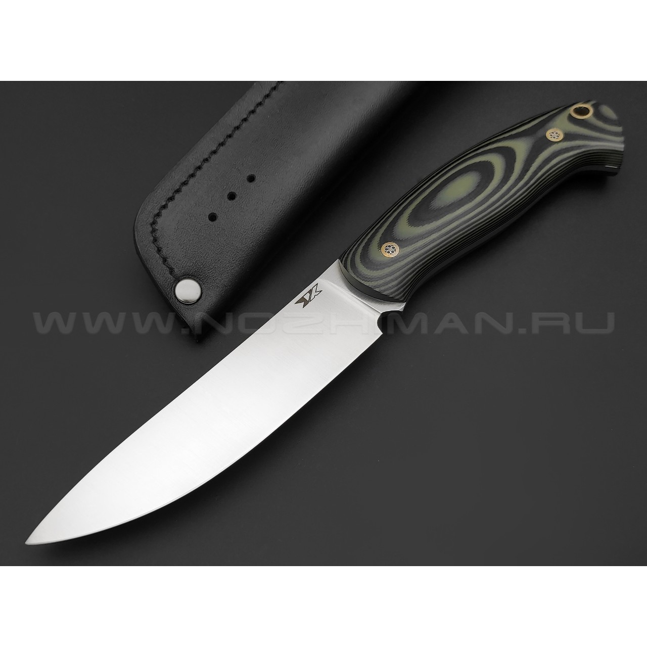 7 ножей нож Путник сталь D2 satin, рукоять G10 black & green