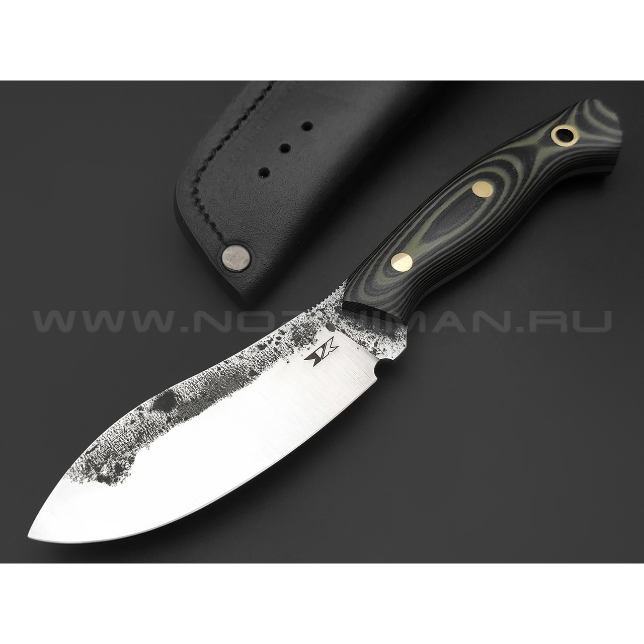 7 ножей нож Нессмук сталь K340 satin & ковка, рукоять G10 black & green
