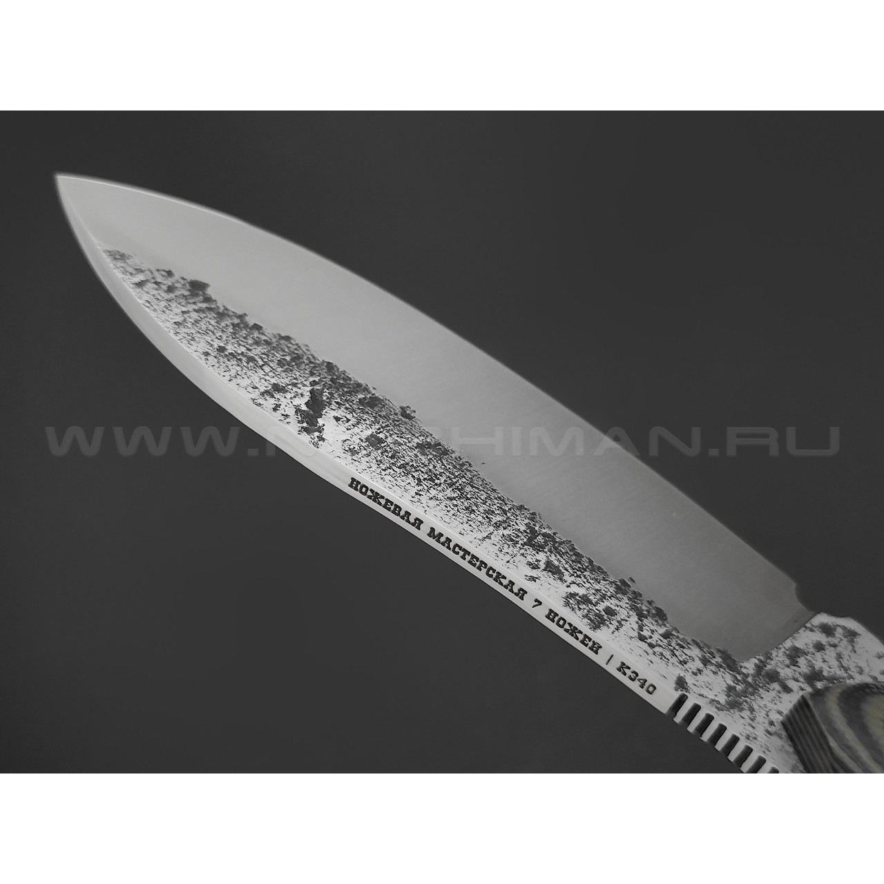 7 ножей нож Нессмук сталь K340 satin & ковка, рукоять G10 black & green