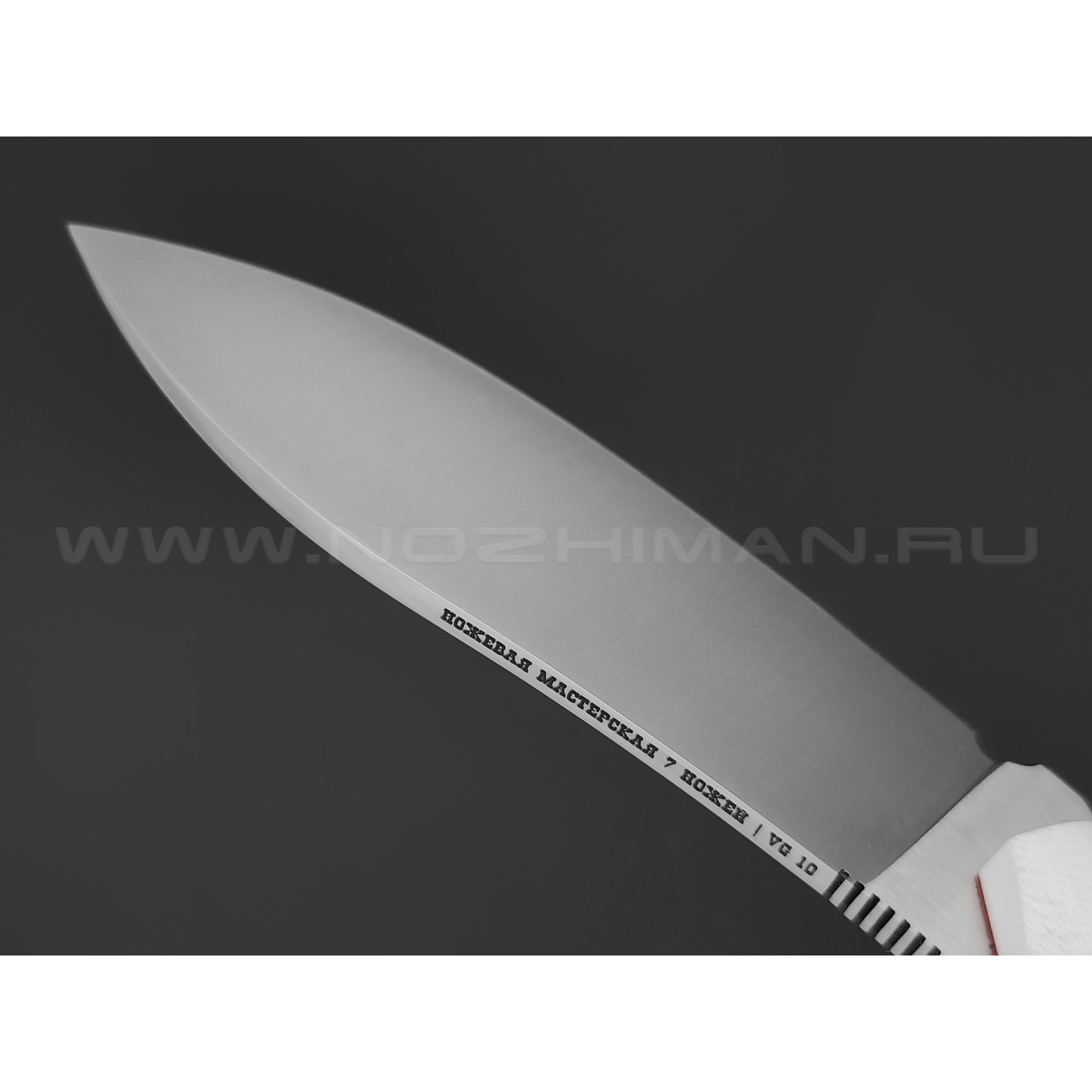7 ножей нож Нессмук сталь VG-10 satin, рукоять G10 white & red