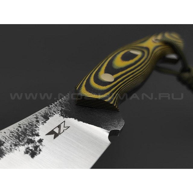 7 ножей нож Нессмук сталь D2 satin & ковка, рукоять G10 black & yellow