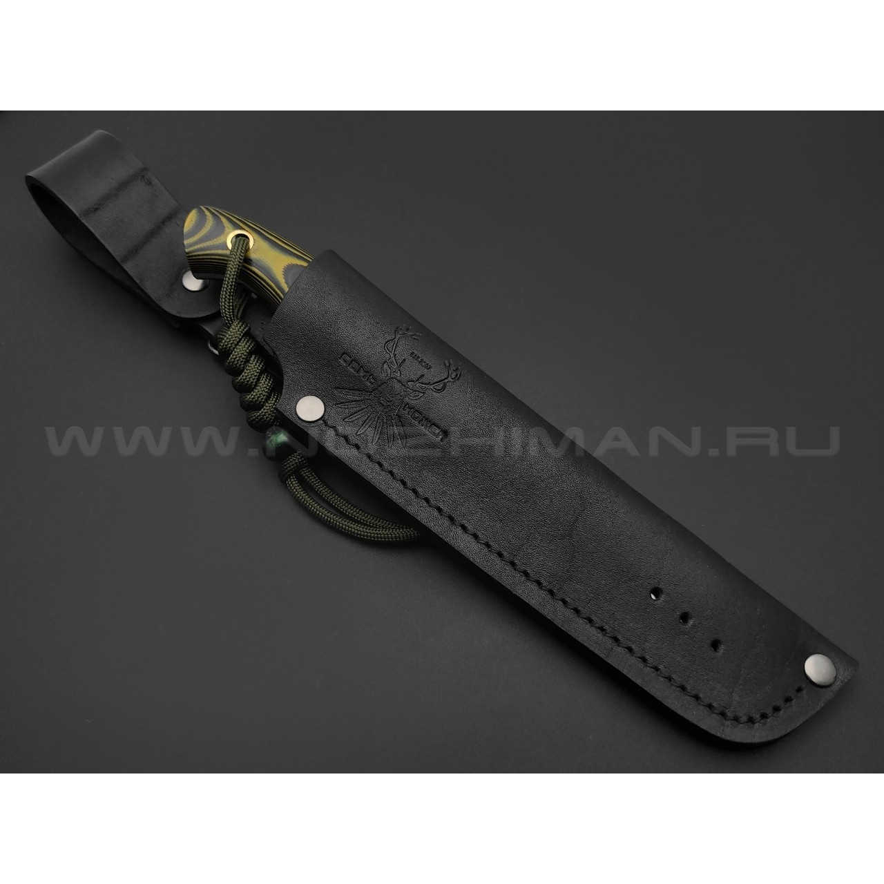 7 ножей нож Нессмук сталь D2 satin & ковка, рукоять G10 black & yellow