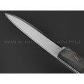 7 ножей нож Йети сталь K340 satin, рукоять Стаб. торцевой ясень, G10 blue
