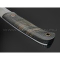 7 ножей нож Йети сталь K340 satin, рукоять Стаб. торцевой ясень, G10 blue