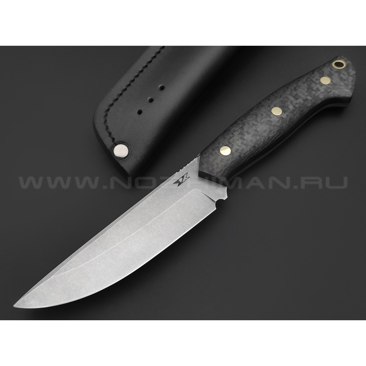 7 ножей нож Айсберг сталь D2 стоунвош, рукоять Carbon fiber, G10 black
