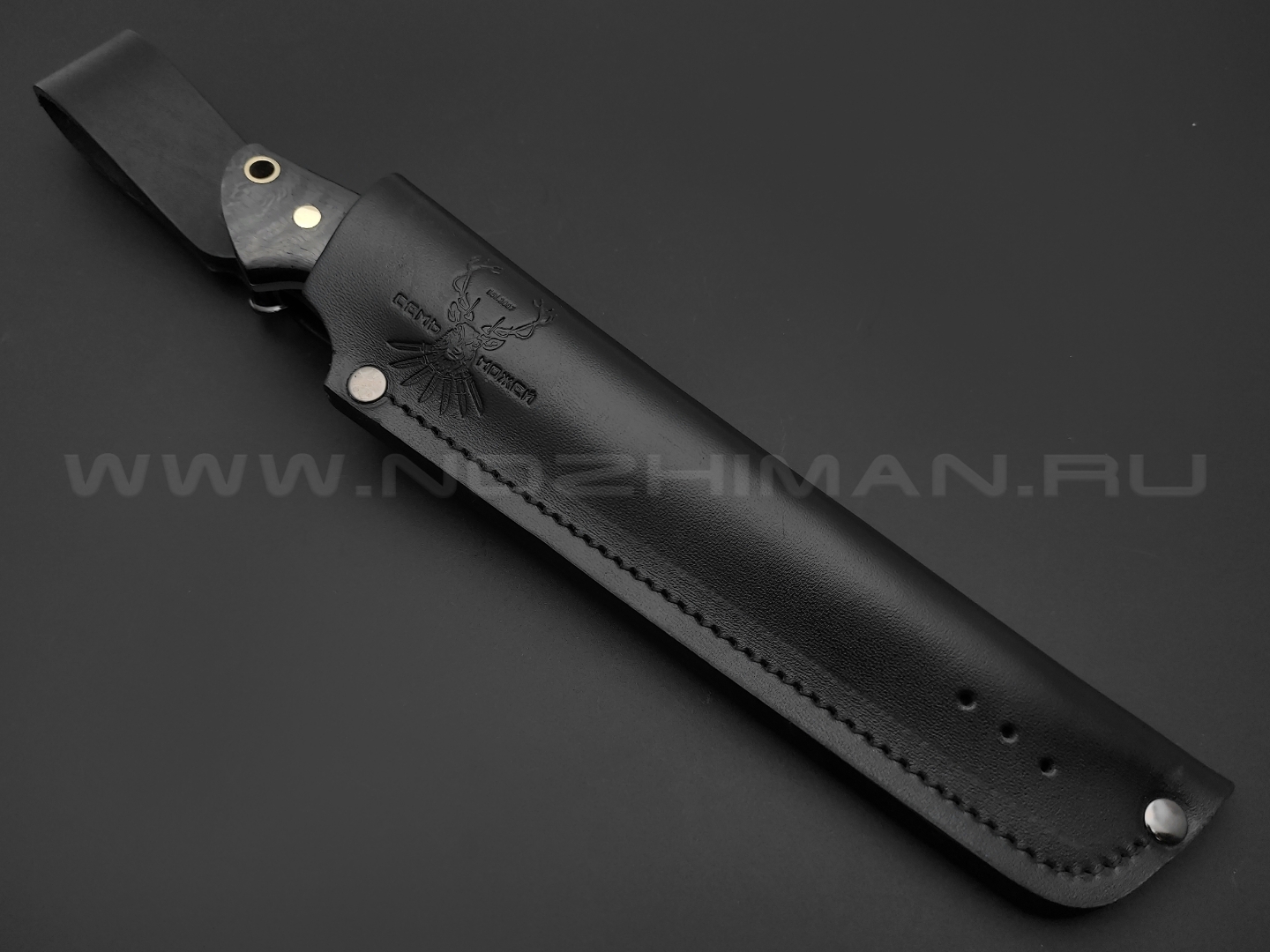 7 ножей нож Айсберг сталь D2 stonewash, рукоять Carbon fiber, G10 black