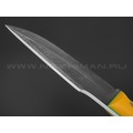 7 ножей нож Беркут сталь K340 блэквош, рукоять G10 yellow & green 7 ножей нож Беркут сталь K340 блэквош, рукоять G10 yellow & green