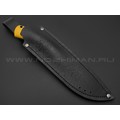7 ножей нож Беркут сталь K340 блэквош, рукоять G10 yellow & green 7 ножей нож Беркут сталь K340 блэквош, рукоять G10 yellow & green