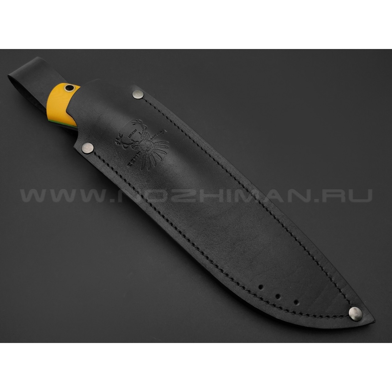 7 ножей нож Беркут сталь K340 блэквош, рукоять G10 yellow & green