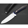 7 ножей нож Ц1 сталь PGK satin, рукоять Carbon fiber, G10 blue 7 ножей нож Ц1 сталь PGK satin, рукоять Carbon fiber, G10 blue