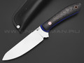 7 ножей нож Ц1 сталь PGK satin, рукоять Carbon fiber, G10 blue