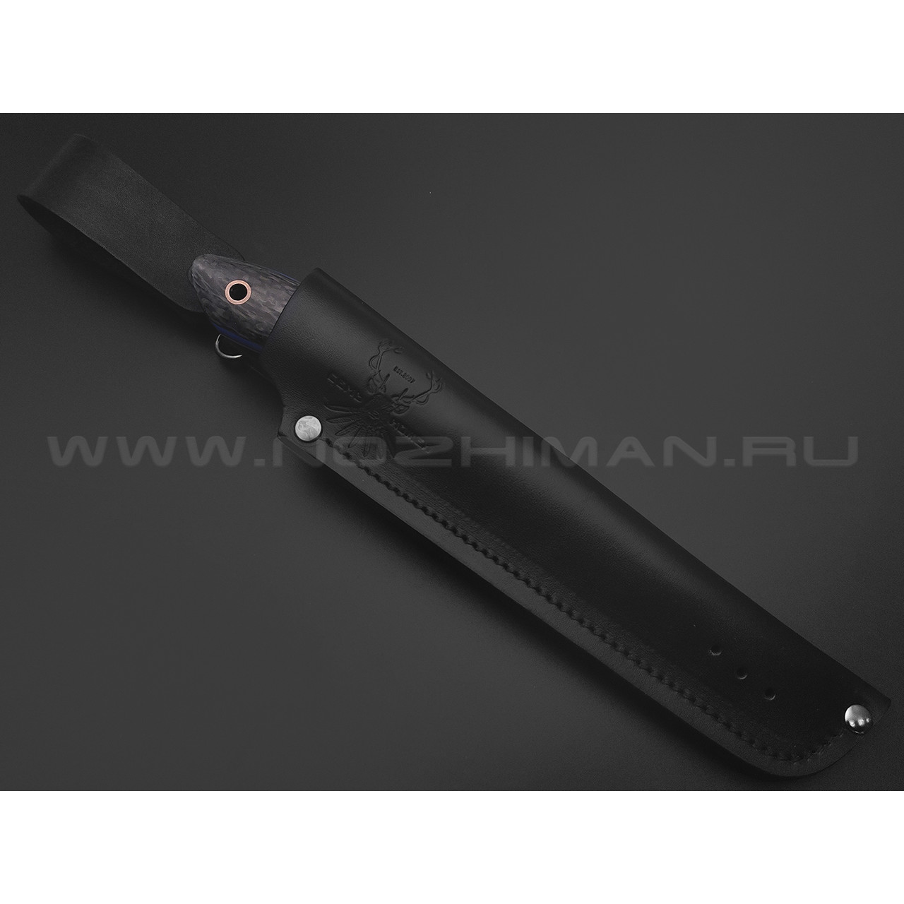 7 ножей нож Ц1 сталь PGK satin, рукоять Carbon fiber, G10 blue