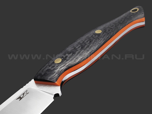 7 ножей нож Сунгай сталь D2 satin, рукоять Carbon fiber, G10 orange