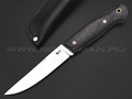 7 ножей нож Клык сталь PGK satin, рукоять Carbon fiber, G10 green & black