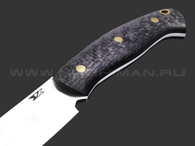 7 ножей нож Путник сталь K340 satin, рукоять Carbon fiber, G10 black