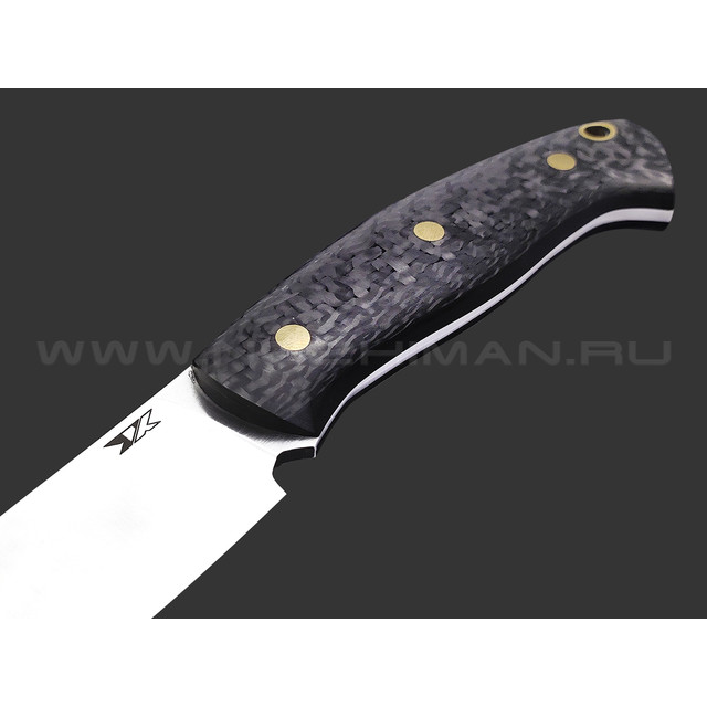 7 ножей нож Путник сталь K340 сатин, рукоять Карбон, G10 чёрный