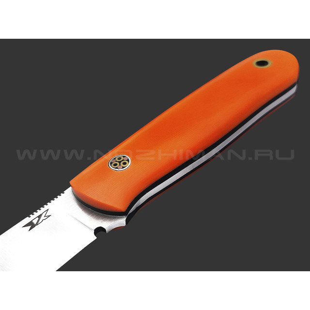 7 ножей нож Кефарт сталь K340 satin, рукоять G10 orange & black