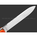 7 ножей нож Кефарт сталь K340 satin, рукоять G10 orange & black