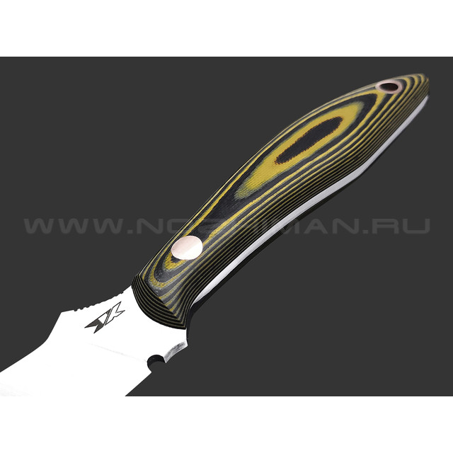 7 ножей нож Канадец сталь Aus-10Co satin, рукоять G10 black & yellow
